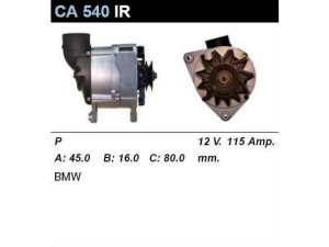 CA540IR (MSG Rebuilding) ГенераторBMW 5 E34 87-96