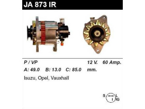 JA873IR (MSG Rebuilding) ГенераторOpel Monterey A 91-98